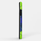 Coques Case-Mate iPhone Mosaic Kaleidoscope Fleur Bleu et Vert (Dos/Droite)