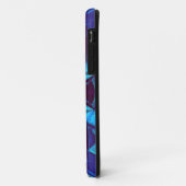 Coques Case-Mate iPhone Mosaic Kaleidoscope Fleur bleu et violet (Dos/Gauche)