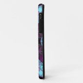 Coques Case-Mate iPhone Mosaic Kaleidoscope Fleur bleu et violet (Dos/Gauche)