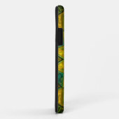 Coques Case-Mate iPhone Mosaic Kaleidoscope Fleur Jaune et Vert (Dos/Droite)
