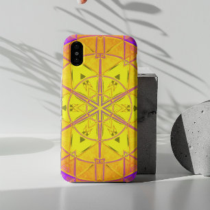 Case-Mate iPhone Case Mosaic Kaleidoscope Fleur Jaune et Violet