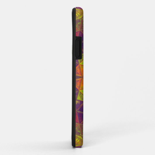 Coques Case-Mate iPhone Mosaic Kaleidoscope Fleur orange violet vert (Dos/Droite)