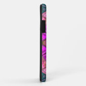 Coques Case-Mate iPhone Mosaic Kaleidoscope Fleur rose et bleu (Dos/Droite)