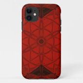 Coques Case-Mate iPhone Mosaic Kaleidoscope Fleur Rouge et Noir (Dos)