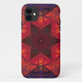 Coques Case-Mate iPhone Mosaic Kaleidoscope Fleur rouge et violet (Dos)