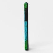 Coques Case-Mate iPhone Mosaic Kaleidoscope Fleur Vert et Bleu (Dos/Gauche)