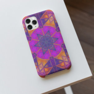 Case-Mate iPhone Case Mosaic Kaleidoscope Fleur violet rose et jaune
