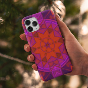 Case-Mate iPhone Case Mosaic Kaleidoscope Fleur violet rose et rouge