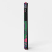 Coques Case-Mate iPhone Mosaic Kaleidoscope Fleur violet vert et rose (Dos/Gauche)