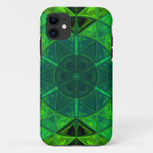 Coques Case-Mate iPhone Mosaic Kaleidoscope Vert Fleur (Dos)