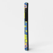 Coques Case-Mate iPhone Mosaic Mandala bleu et jaune (Dos/Gauche)