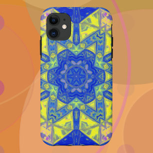 Case-Mate iPhone Case Mosaic Mandala bleu et jaune