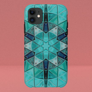 Case-Mate iPhone Case Mosaic Mandala Flower bleu et blanc