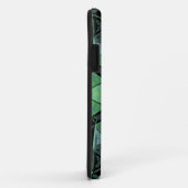 Coques Case-Mate iPhone Mosaic Mandala Flower bleu vert et noir (Dos/Droite)