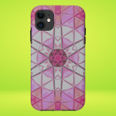 Coques Case-Mate iPhone Mosaic Mandala Flower rose et blanc