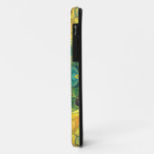 Coques Case-Mate iPhone Mosaic Mandala Flower vert jaune et bleu (Dos/Gauche)