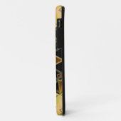Coques Case-Mate iPhone Mosaic Mandala Flower vert jaune et noir (Dos/Gauche)