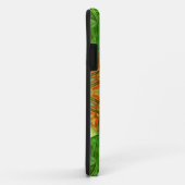 Coques Case-Mate iPhone Mosaic Mandala Orange et vert (Dos/Droite)