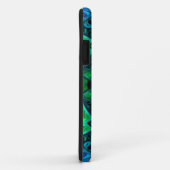Coques Case-Mate iPhone Mosaic Mandala Vert et Bleu (Dos/Droite)