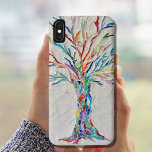 Case-Mate iPhone Case Mosaïque<br><div class="desc">Cette étui téléphonique unique présente un arbre en mosaïque aux couleurs arc-en-ciel sur un arrière - plan gris pâle. Parce que nous créons notre propre oeuvre,  vous ne trouverez pas cette image exacte d'autres designers. Mosaïque originale © Michele Davies</div>