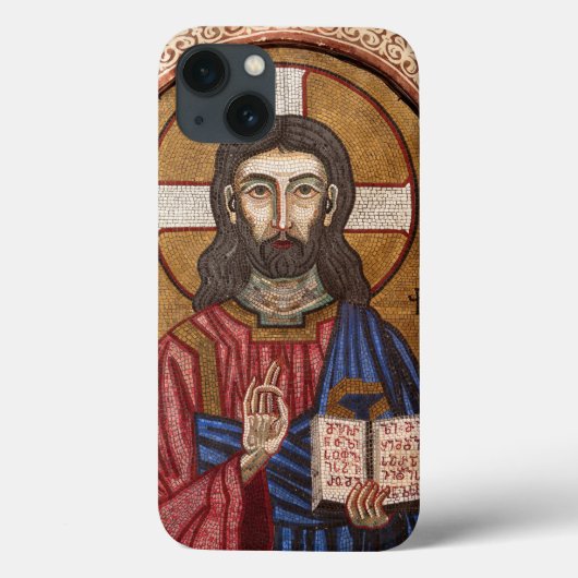 Coques Case-Mate iPhone Mosaïque ancienne de Jésus (Verso)