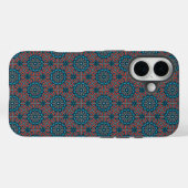 Coques Case-Mate iPhone Mosaïque ancienne modèle géométrique floral (Verso (horizontal))
