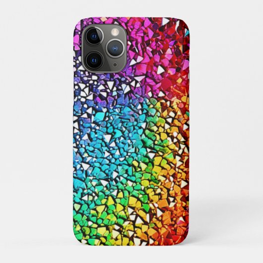 Coques Case-Mate iPhone Mosaïque arc-en-ciel (Dos)