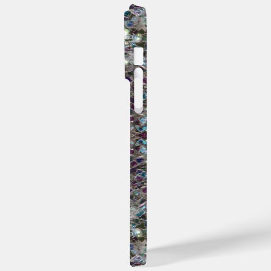 Coques Case-Mate iPhone Mosaïque argentée brune Mandala bling abstraite (Verso / Gauche)