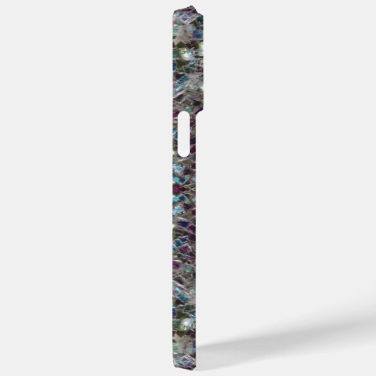 Coques Case-Mate iPhone Mosaïque argentée brune Mandala bling abstraite (Verso / Droite)