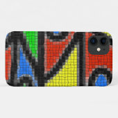 Coques Case-Mate iPhone Mosaïque artisanale, art moderne. (Dos (Horizontal))