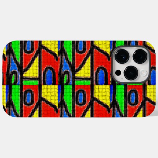 Coques Case-Mate iPhone Mosaïque artisanale, Peinture Barcelone Tilles (Verso (horizontal))