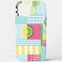 Mosaïque colorée estivale, pastèque kiwi fruit t