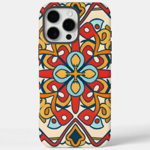 Coques iPhone 16 Pro Max mosaïque colorée, Motif Mandala