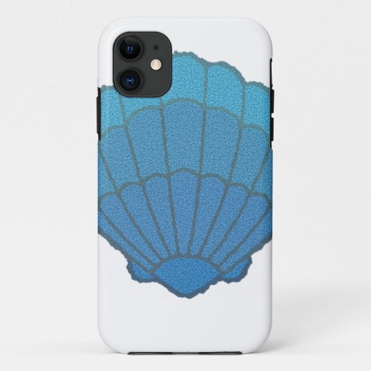 Coques Case-Mate iPhone Mosaïque Coquillage Bleu (Dos)