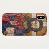 Coques Case-Mate iPhone Mosaïque de Jésus antique (Dos (Horizontal))