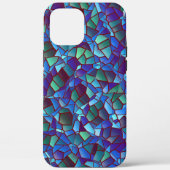 Coques Case-Mate iPhone Mosaïque de lilas craché ou fumé bleu et vert (Verso)