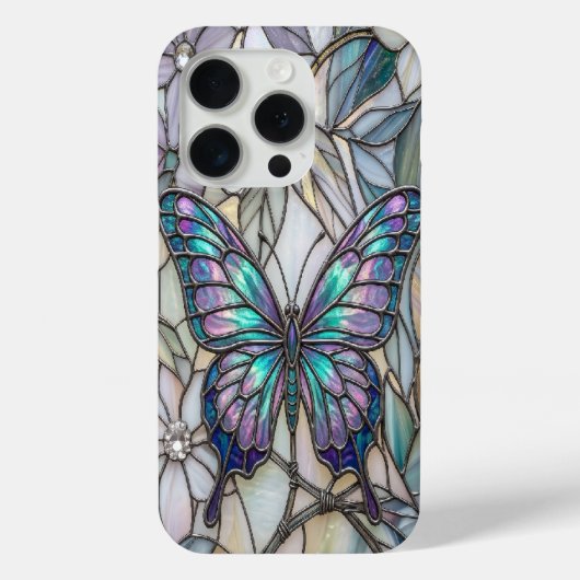 Coques Case-Mate iPhone Mosaïque de papillon esthétique (Verso)