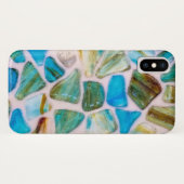 Coques Case-Mate iPhone mosaïque de pierre de verre (Dos (Horizontal))