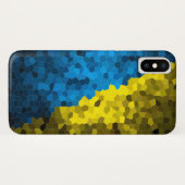 Coques Case-Mate iPhone Mosaïque du drapeau ukrainien (Dos (Horizontal))
