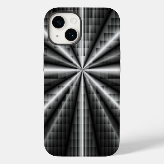 Coques Case-Mate iPhone Mosaïque en acier inoxydable foncé (Verso)