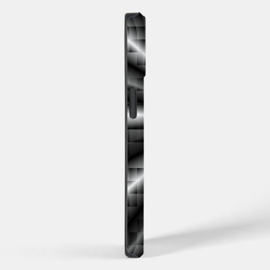 Coques Case-Mate iPhone Mosaïque en acier inoxydable foncé (Verso / Droite)