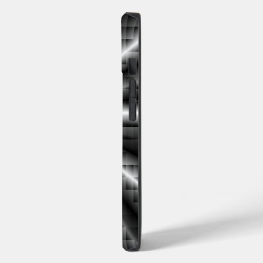 Coques Case-Mate iPhone Mosaïque en acier inoxydable foncé (Verso / Gauche)