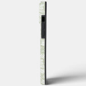 Coques Case-Mate iPhone Mosaïque feuille aléatoire vert pâle (Verso / Gauche)