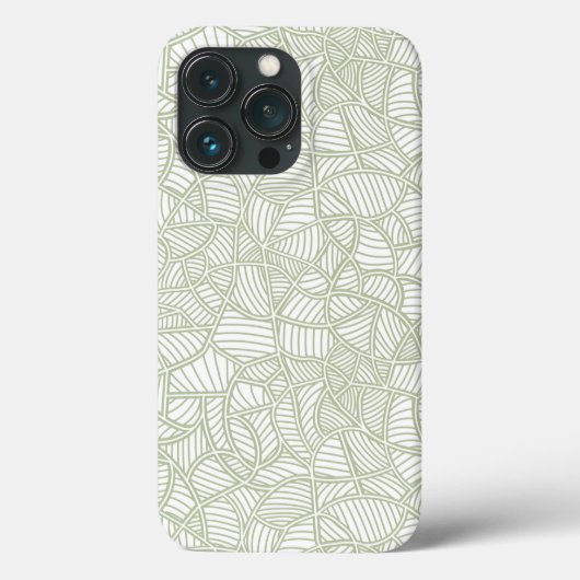 Coques Case-Mate iPhone Mosaïque feuille aléatoire vert pâle (Verso)