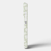 Coques Case-Mate iPhone Mosaïque feuille aléatoire vert pâle (Verso / Gauche)