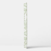 Coques Case-Mate iPhone Mosaïque feuille aléatoire vert pâle (Verso / Droite)