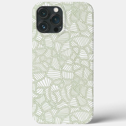 Coques Case-Mate iPhone Mosaïque feuille aléatoire vert pâle (Verso)