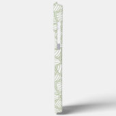 Coques Case-Mate iPhone Mosaïque feuille aléatoire vert pâle (Verso / Gauche)