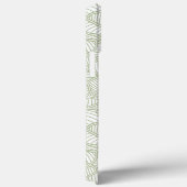 Coques Case-Mate iPhone Mosaïque feuille aléatoire vert pâle (Verso / Droite)