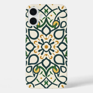 Coques iPhone 16 Plus mosaïque florale, Mandala-Motif